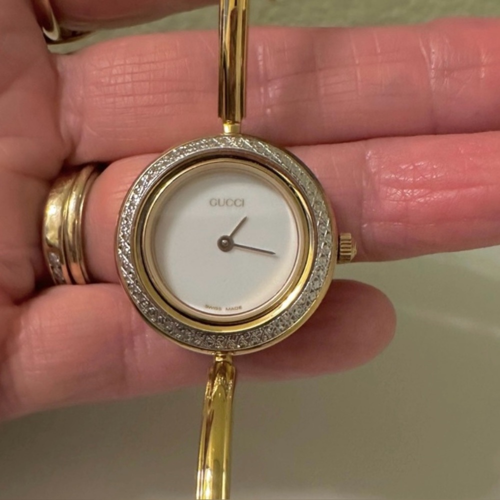Rare~Gucci *Diamond-Cut* Bezel (ONLY) with Box~For Watch 1100/11/12.2/1200